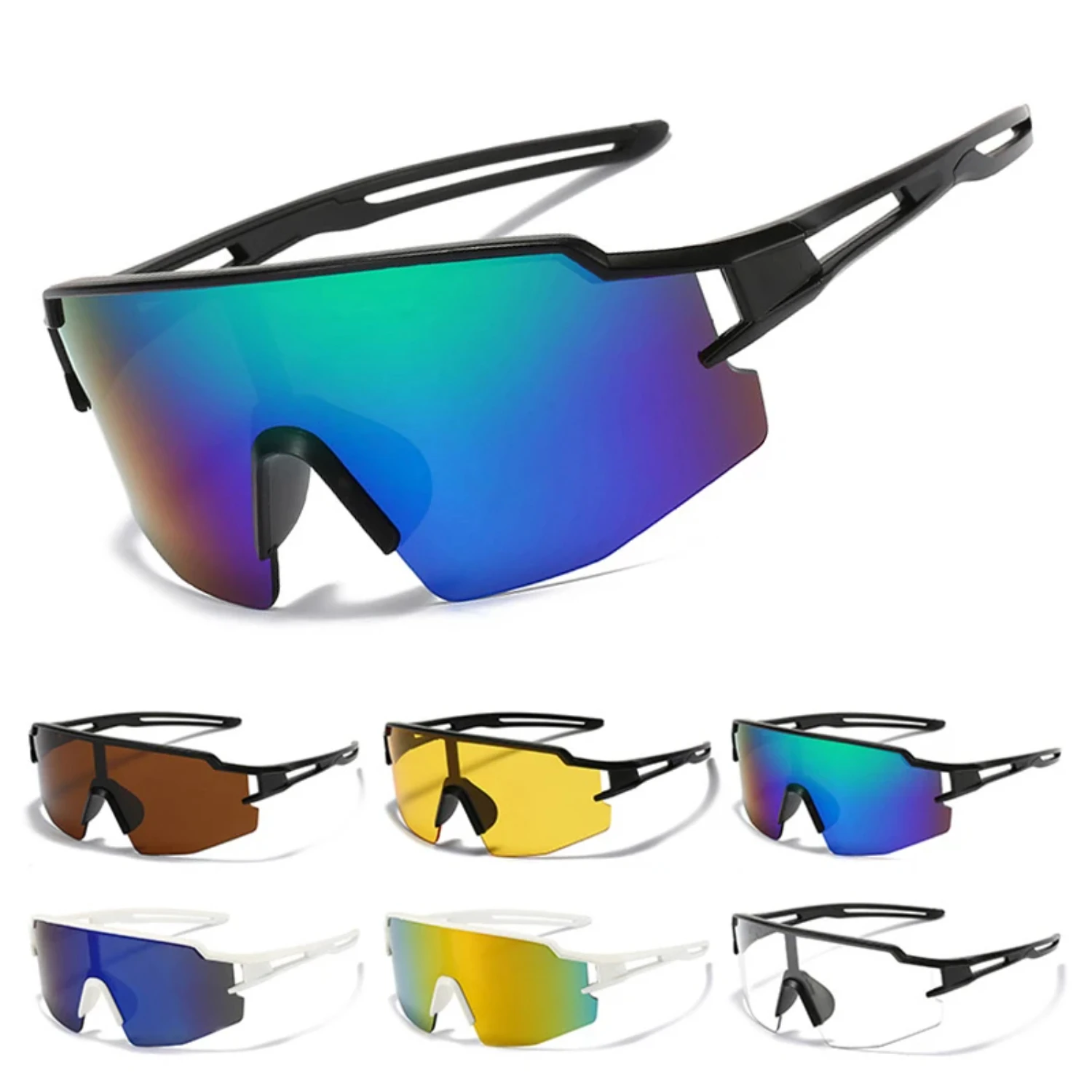 Colorful, Stylish, and Enhanced Sun Protection Sports Glasses - The Ultimate Eyewear Choice for Cycling, Bike, Motorcycle, Runni