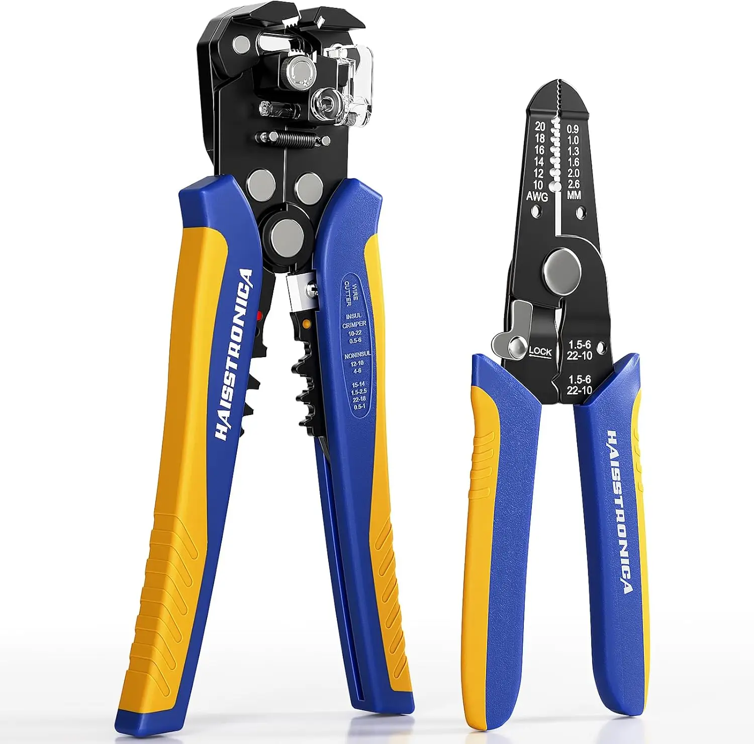 

Wire Stripper Tool Set, 10-24 AWG Self-Adjusting, Heavy Duty for Electronics & DIY Wiring