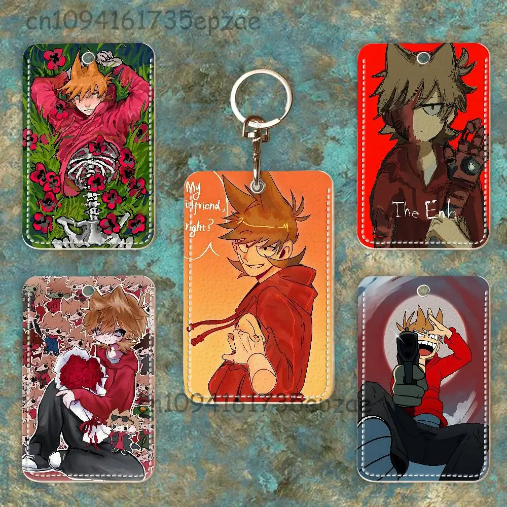 

E-Eddsworld T-Tord Premium PU Leather Card Holder Card Case with Metal Carabiner,Customizable Design for Daily Use