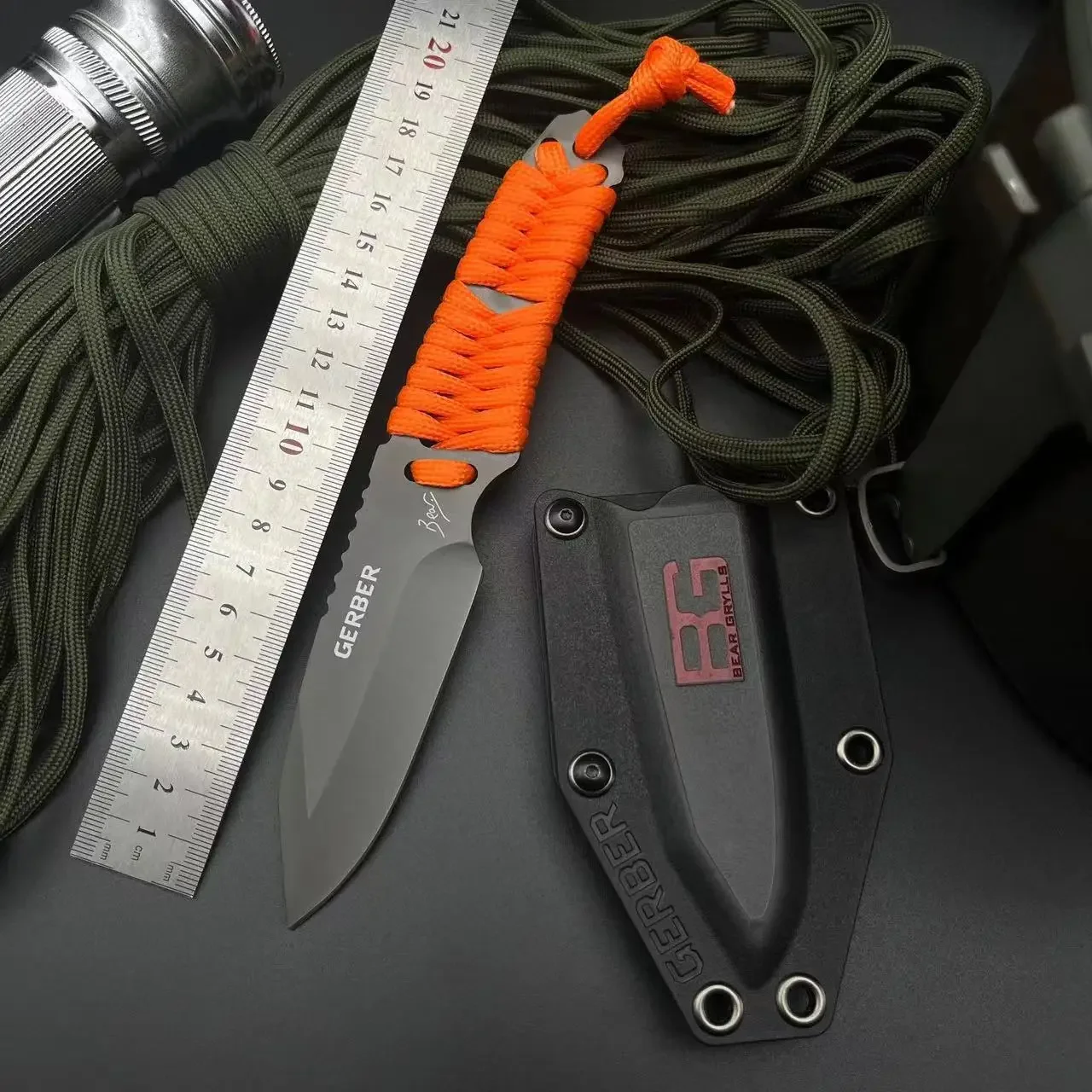 2024 new Multi-purpose outdoor knife, EDC pocket knife, fixed blade with scabbard, Camping Knife, survival knife BBQ