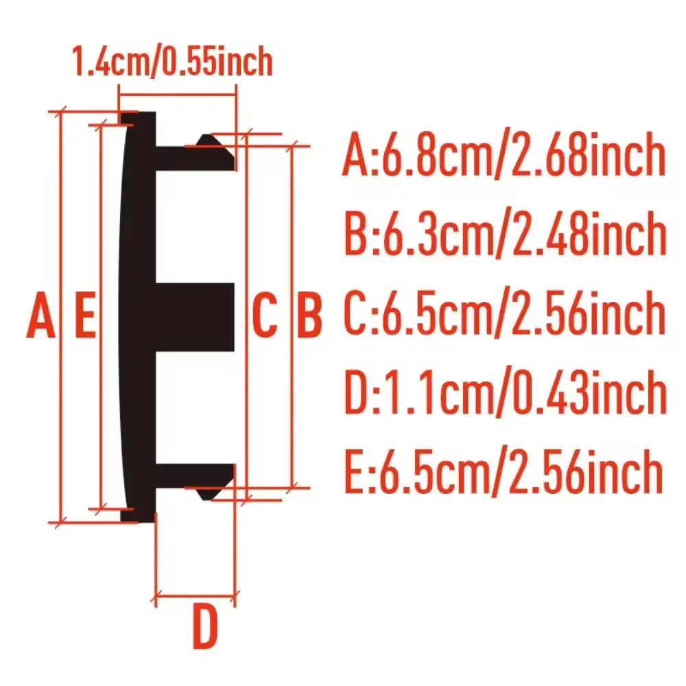 4 قطعة شعار وولفسبورغ شعار سيارة عجلة مركز قبعات 68 مللي متر 63 مللي متر عجلات غطاء محور الذئب شارة حافة Hubcaps غطاء استبدال اكسسوارات السيارات #2