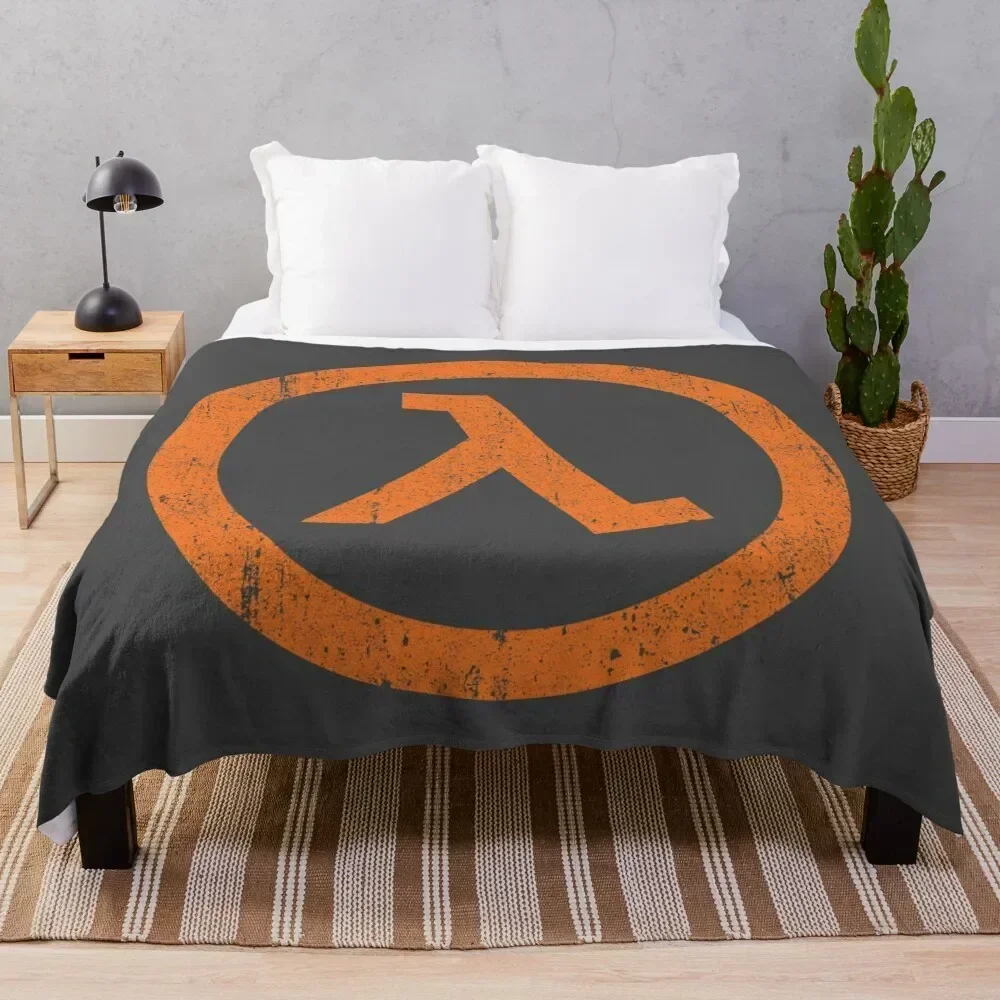 Half Life Lambda Symbol Throw Blanket Soft Luxury Designer Blankets