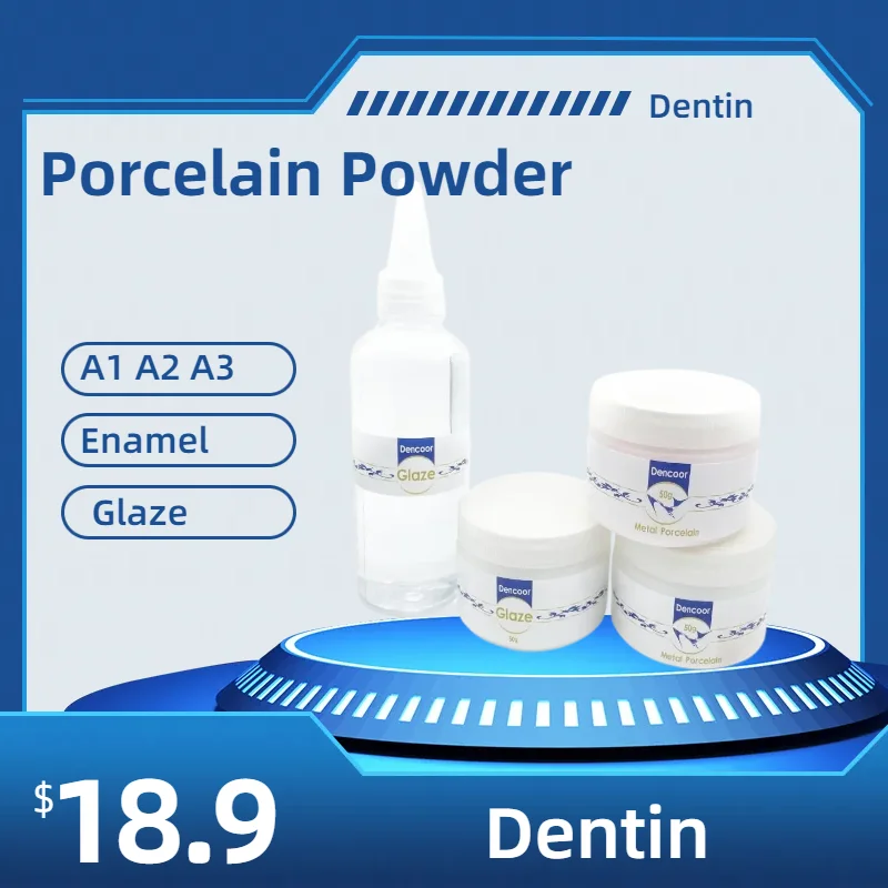 1Bottlel 50g Porcelain Powder Glaze Powder For Glazing Dental Teeth 100ml Glaze Liquid Use In Dental Lab Technician