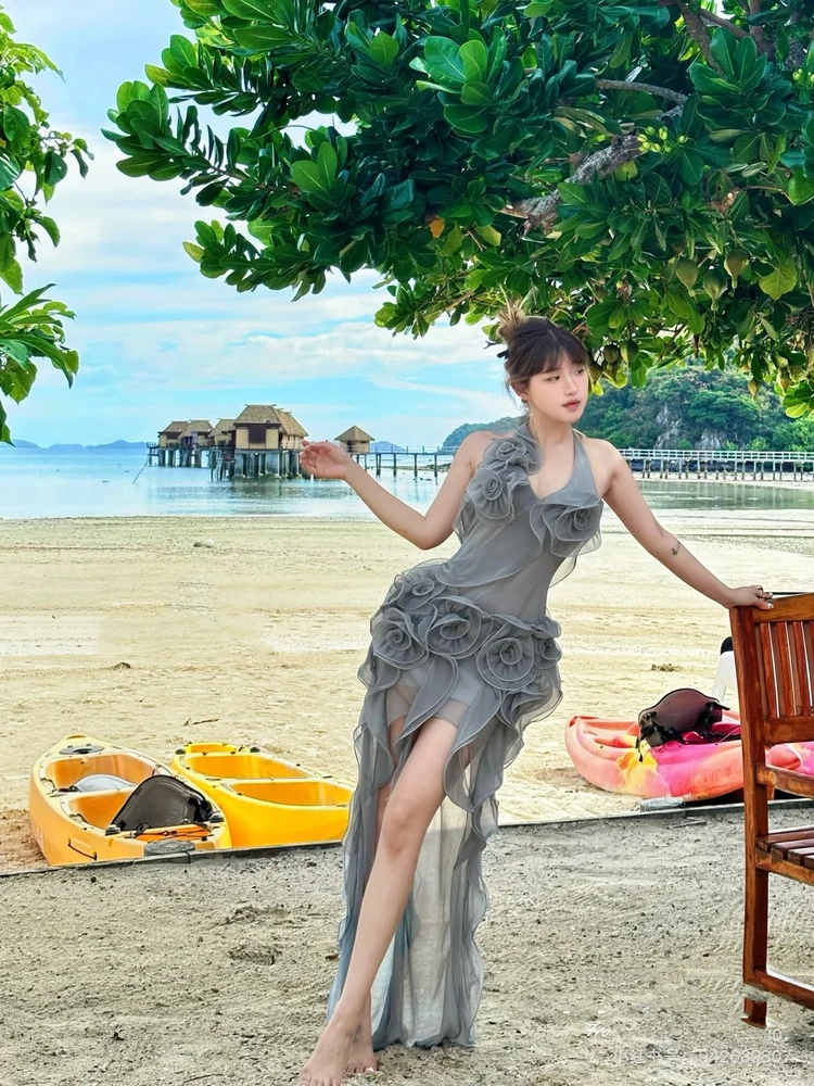 

Сексуальное вечернее платье с цветочным принтом, подчеркивающее талию, уникальное, элегантное, длинное, для особого случая, в подарок.