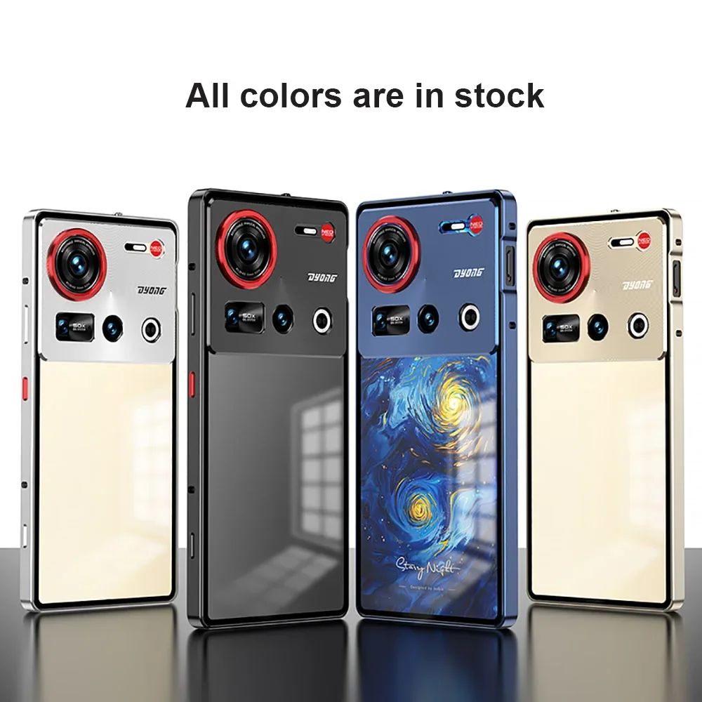 Luksusowe magnetyczne metalowe etui PC z twardą obudową do ZTE Nubia Z60 Z70 Ultra, błyszcząca ramka ze stopu aluminium, ochrona aparatu, funda — zdjęcie produktu 6