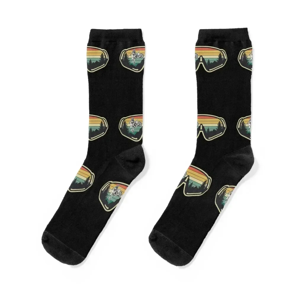 

Motocross dirt bike Socks funny gift retro summer man Man Socks Women's