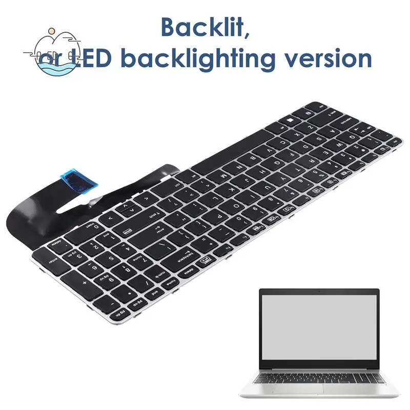 AED6-Keyboard For HP Elitebook 755 G3 850 G3 850 G4 Zbook 15U G3 G4 No Backlit No Pointing Silver Frame