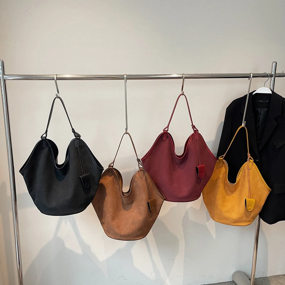 

Сумка на плечо из искусственной замши, однотонные сумки-тоут, кошелек большой емкости, классический дизайн, сумка на ручке для женщин, повседневное использование для поездок на работу