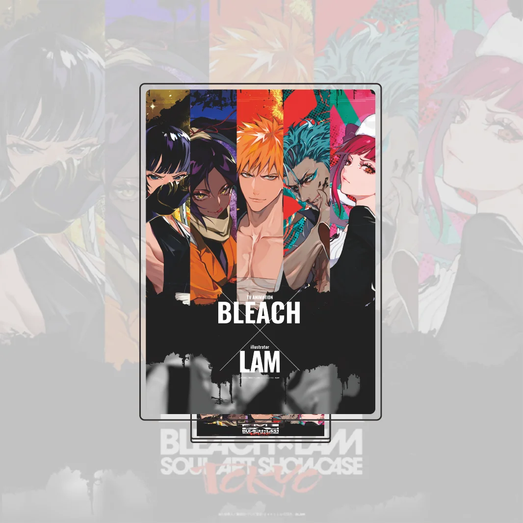 Bleach Bold Graffiti Style Acrylic Stand Ichigo Grimmjow Yoruichi Soi Fon Anime Character 15cm Desk Decor Manga Fans Keychain
