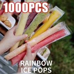 1000Pcs Disposable Ice Popsicle Mold Bags Homemade Ice Lolly Bags BPA Free Freezer Tube with Zip Seals for Yogurt Party Favors