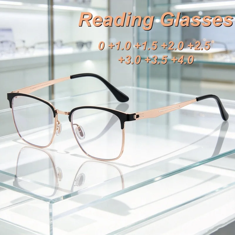 2026 New Fashionable Personalized Eyebrow Frame Women's Reading Glasses Ultra Light Neutral High Quality Anti Blue Light Glasses