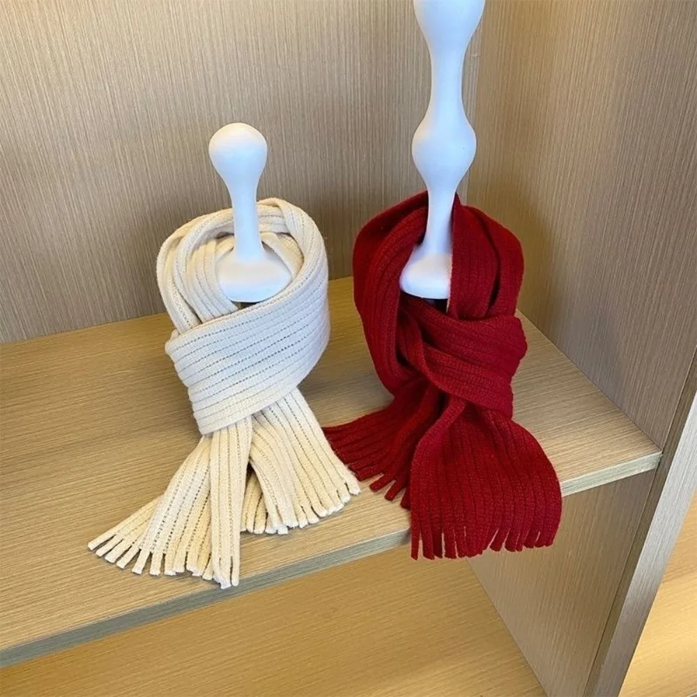 

Новый портативный прочный высококачественный теплый шарф с кисточками для шеи, ветрозащитный, холодостойкий вязаный шарф, теплые однотонные шарфы, нагрудник, От 1 до 12 лет