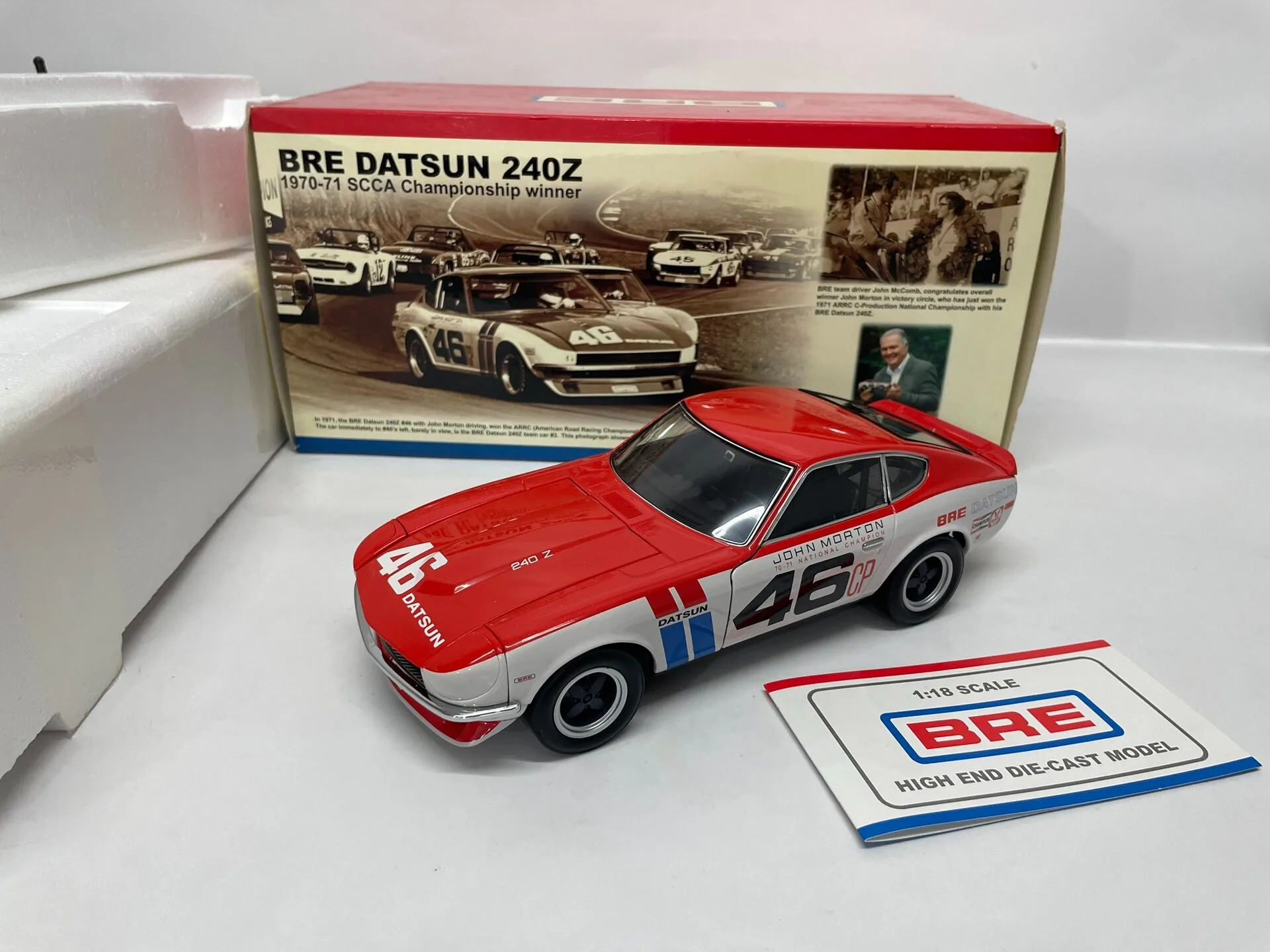 Kyosho 1:18 BRE Datsun 240Z Simulation Limited Edition Alloy Metal Static Car Model Toy Gift