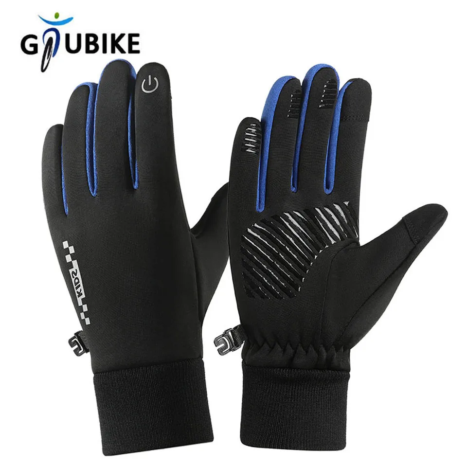 

GTUBIKE Kids Winter Gloves,Touchscreen Anti-Slip Kids Cycling Gloves,Warm Windproof Kids Gloves,Sports Gloves Boys Girls