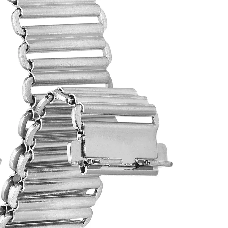 하이 퀄리티 스테인리스 스틸 시계 밴드, 본클립 팔찌 스트랩, 빈티지 밴드, 빠른 분리 팔찌, 금속 범용 스트랩, 18mm, 20mm