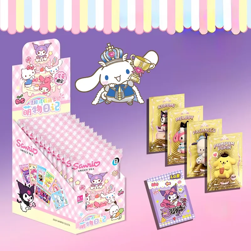 90pcs/Box Hello Kitty Trading Card Anime Sanrio Cartoon Cute Diary Series Game Limited Edition Collection Card Bag Children Gift