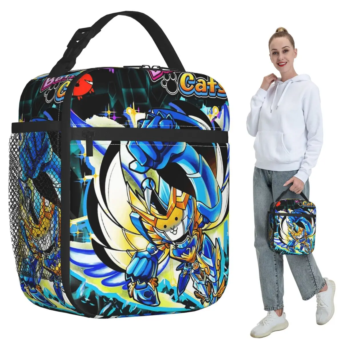 

Battle Cats - Cosmo Insulated Lunch Bag for Women Office Cooler Thermal Food Box Tote Portable Lunch Boxes Container