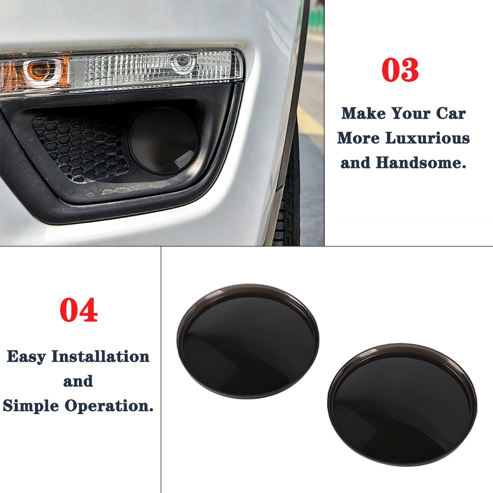 Car Front Fog Light LED Lamp Decoration Protector Cover Trim Frame for Jeep Compass 2017 2018 2019 2020 Exterior Accessories view 4