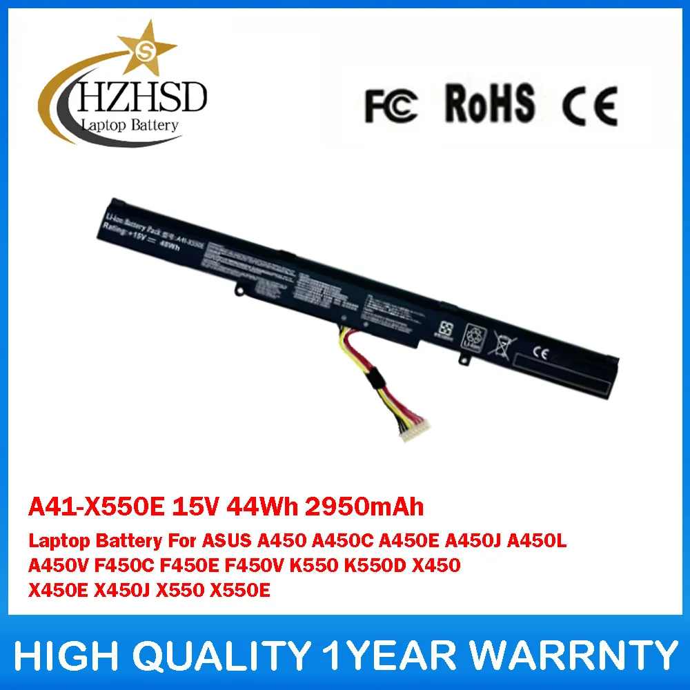 

A41-X550E 15 В 44 Втч 2950 мАч Аккумулятор для ноутбука ASUS A450 A450C A450E A450J A450L A450V F450C F450E F450V K550 K550D X450 X450E