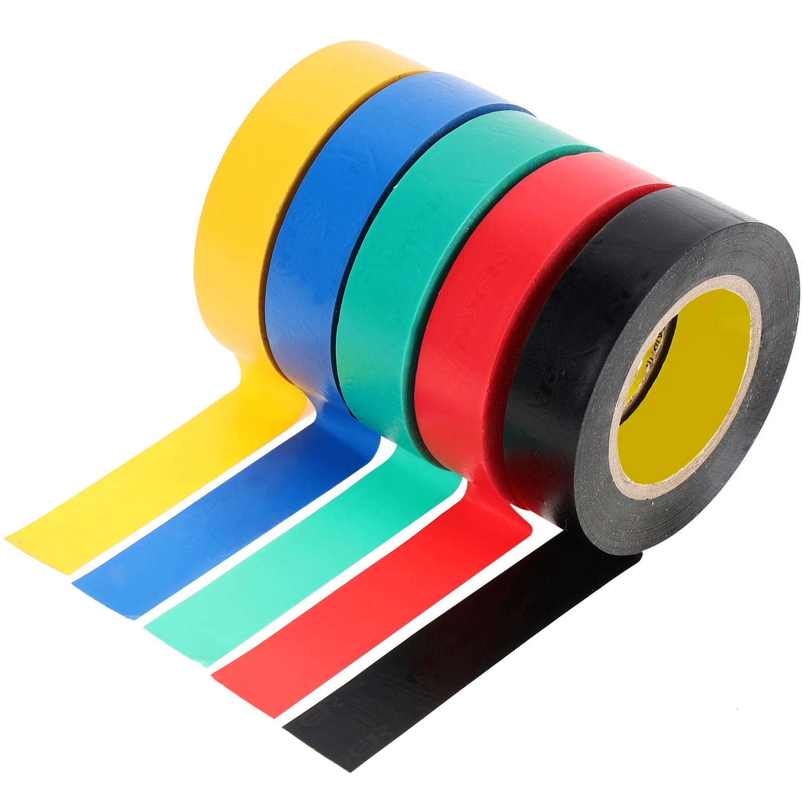 

10pcs PVC Black High Electrical Wire Tape Temp Colored Electric Tape Flame Retardant Wire Electrical Assortment