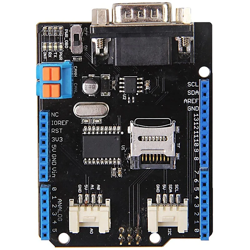 Imagem -04 - Can-bus Shield v2 Bus Expansion Board Auto Machine Diagnostic Tool Pode Analisador Compatível com Arduino