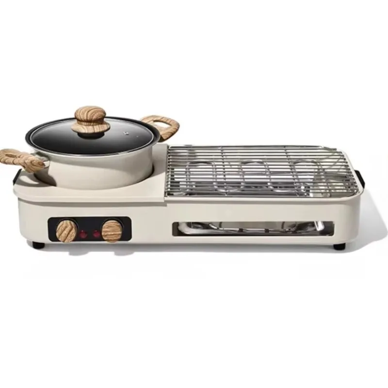 Multifunctional 3-in-1 Non-stick Smokeless Household BBQ Grill with Fire Pot