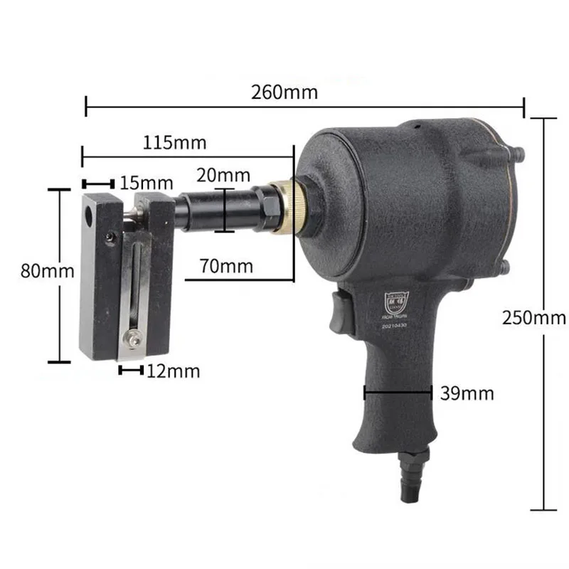 Imagem -04 - Pneumática Industrial Placa de Ferro de Metal Perfuração Redonda Aço Inoxidável Palavra Publicitária Perfurador de ar 3.28 mm Novo 8kgfpistola