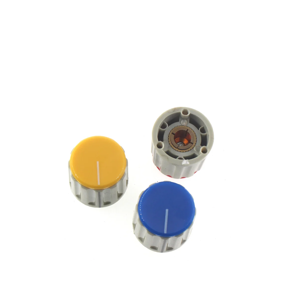 5pcs 21mmX19mm inner diameter 6mm KN115 KN118 knob plastic adjustment knob potentiometer knob volume knob (copper)