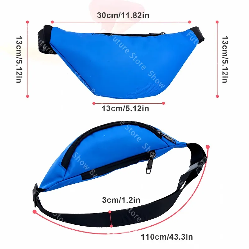 New Cartoon Letter Fanny Pack for Adult Women Men One Piece Luffy Waist Bag Kawaii Fashion Outdoor Sport Belt Wallet Cute Gifts view 6