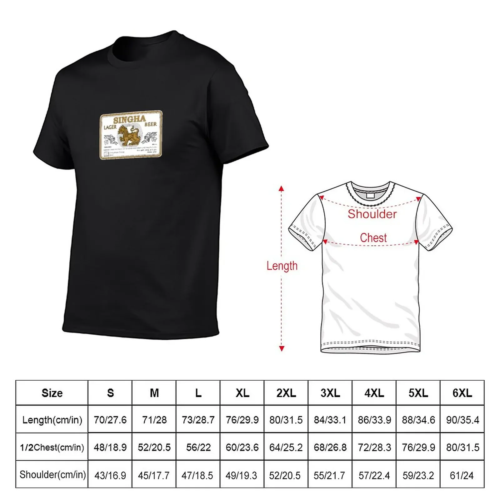 New Singha lager beer drink T-Shirt graphic t shirt t shirt man sports fan t-shirts cute clothes fruit of the loom mens t shirts