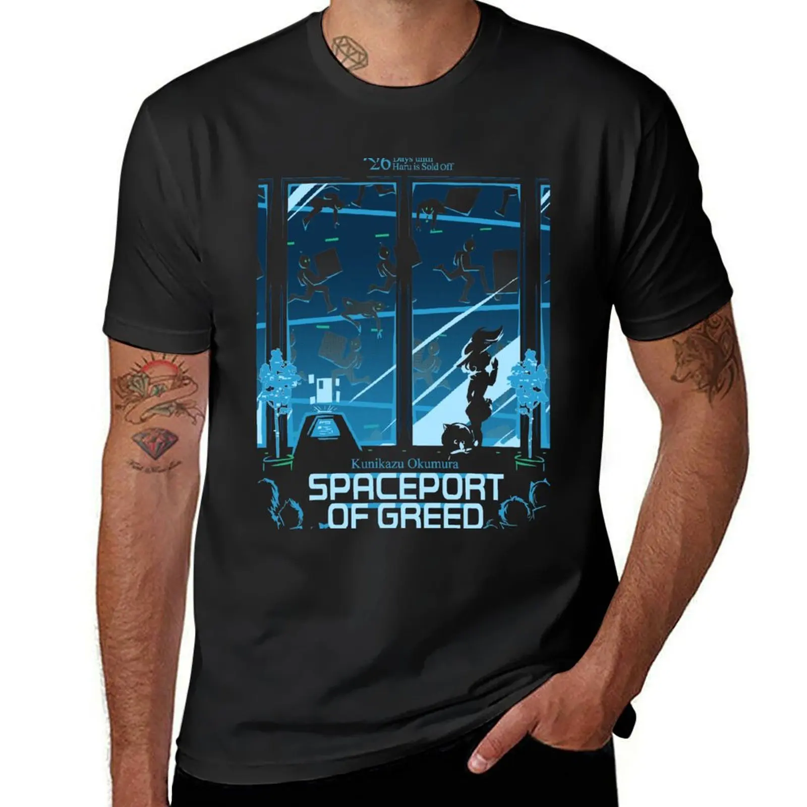 Spaceport of Greed T-Shirt customs design your own sublime anime clothes customizeds mens cotton t shirts