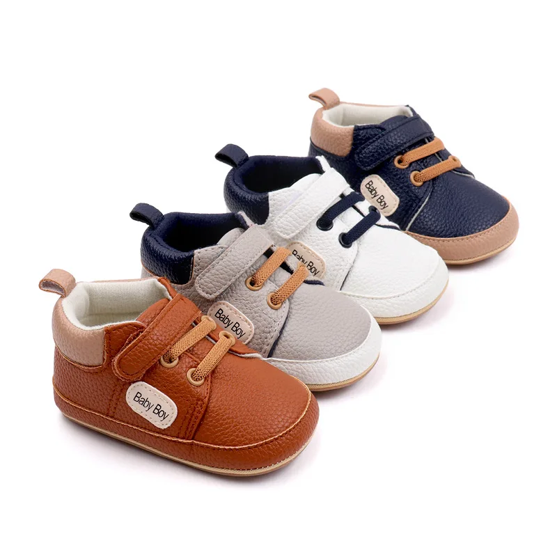 Baby Boy Shoes New PU Leather Casual Sneakers Anti-slip Infant Sport First Walkers Christening