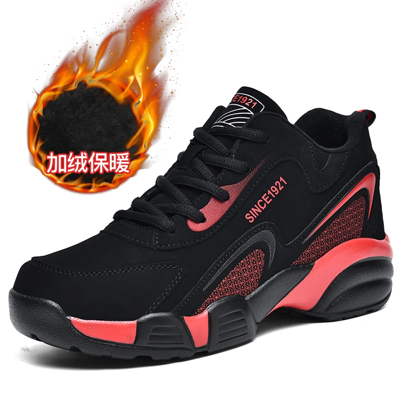 

Men's Warm Winter Boots Waterproof Non-Slip Plush Lined Sneaker Shoes Winter Slippers Comfortable Male Tenis Boots