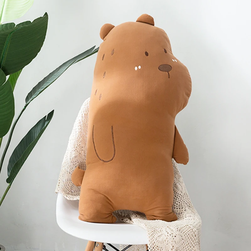 50/80cm Cartoon Stuffed Animals Plush Throw Pillow Toy Cute Bear Whale Seagull Series Plushies Cushion Anime Soft Toys HomeDecor