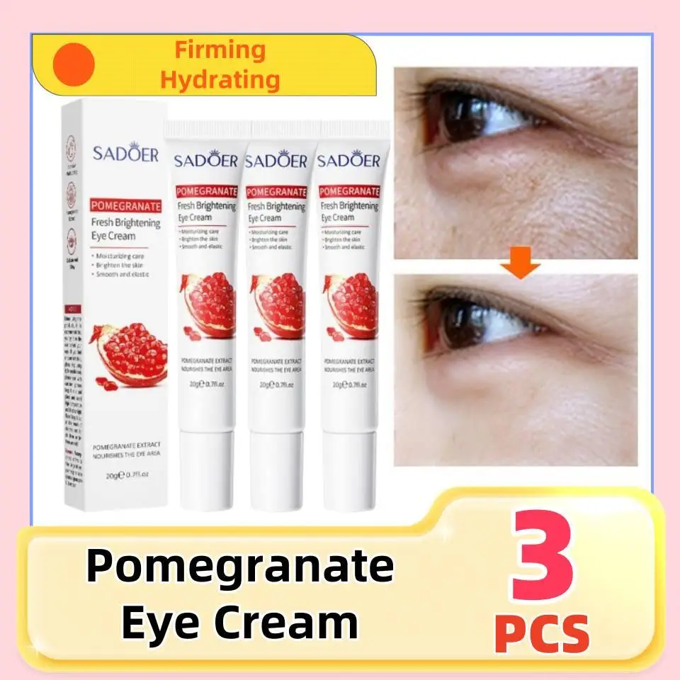 

3Pcs Pomegranate Eye Cream Firming Eye Cream Dark Circles Eye Lotion Anti-aging Fresh Hydrating Fade Eye Lines Beauty Eye Cream