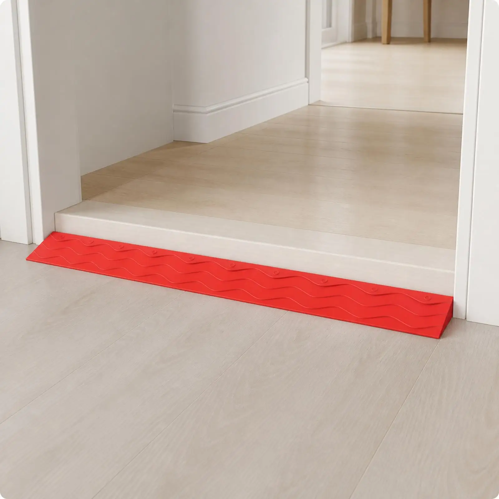 Indoor Doorway Threshold Ramp Non-slip Mat Plastic Wedge with Glue for Stroller Smooth Transition