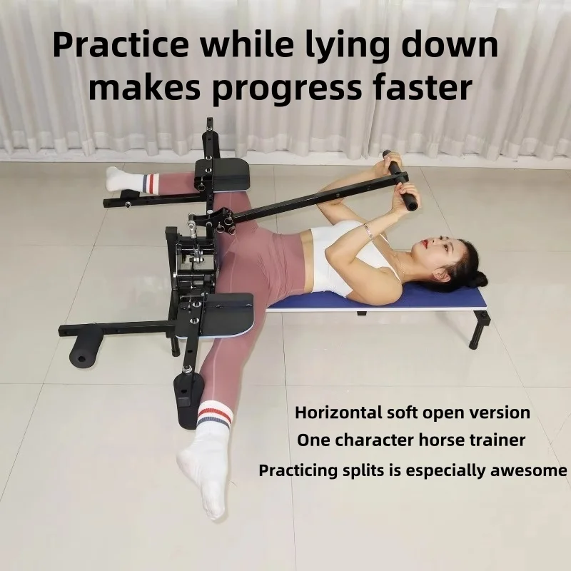 Frog prone split horse trainer stretching dance horizontal soft opening leg stretching ligament aid split hip opening fitness