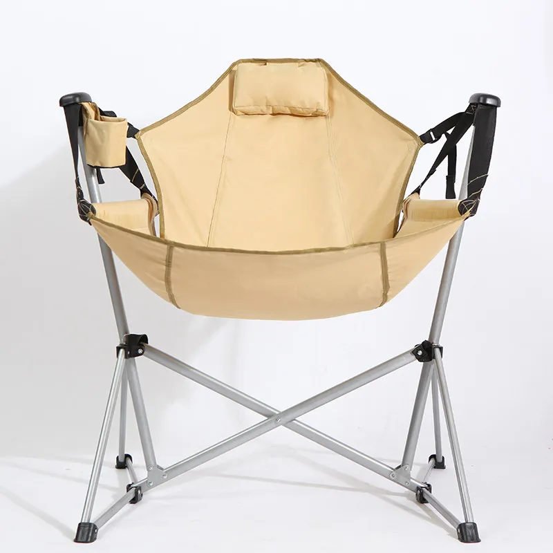 Folding Camping Chair Portable Moon Rocking Chair Fishing Leisure Stool