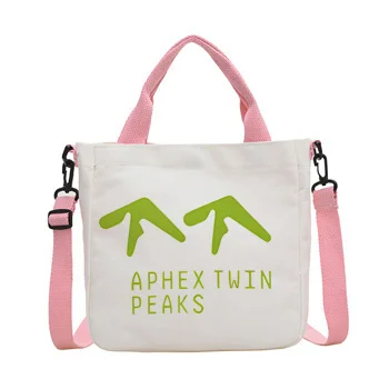 Aphex Twin tote bag y2k shopper foldable bolsas de tela canvas  femme
