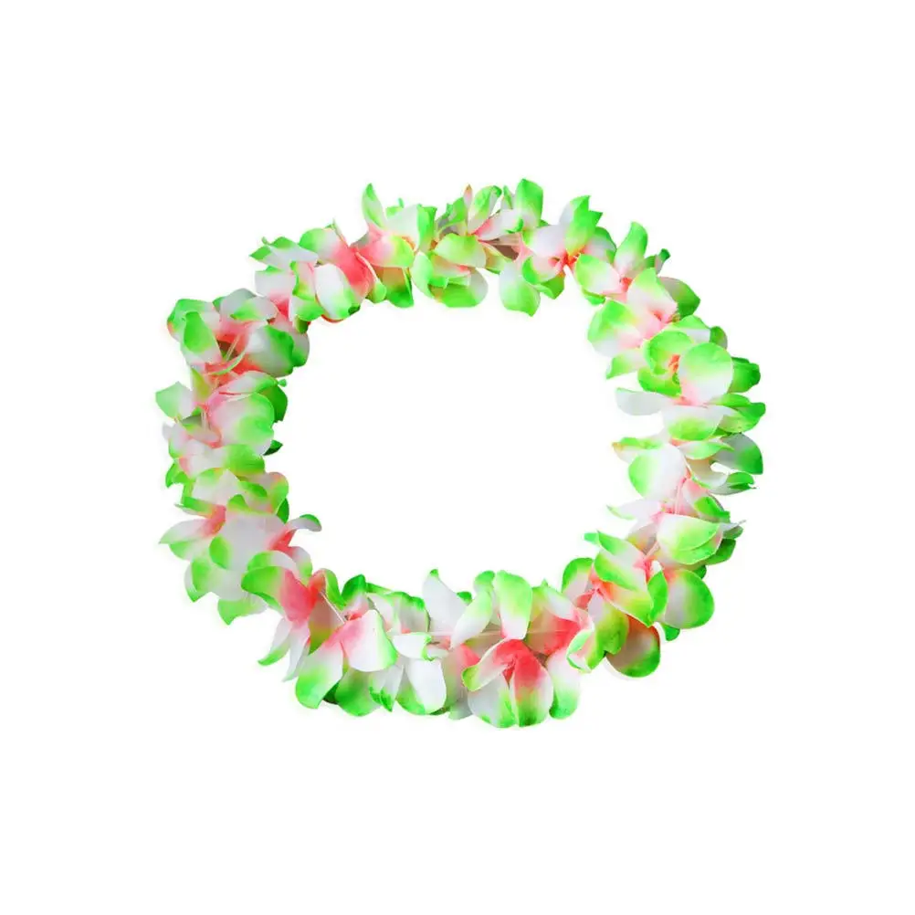 

4Pcs Hawaiian Floral Garland Wreath Headband Set Natural Colors Lightweight for Luau Party Festival Travel Supplies