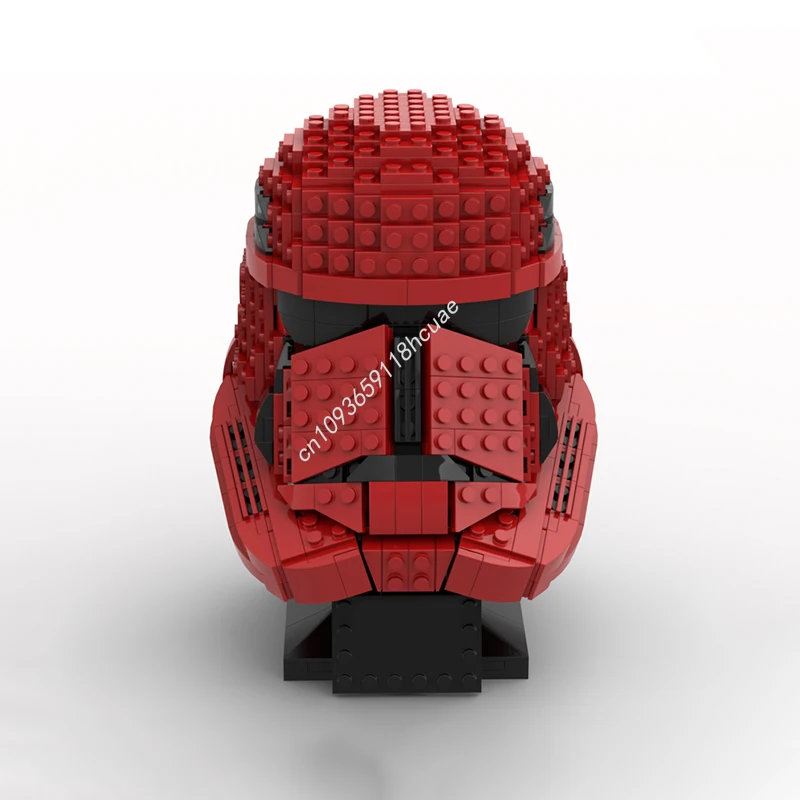 750PCS MOC Star Battle Sith Trooper Helmet Collection Furniture For Display Model Building Blocks Stacking Bricks Creative