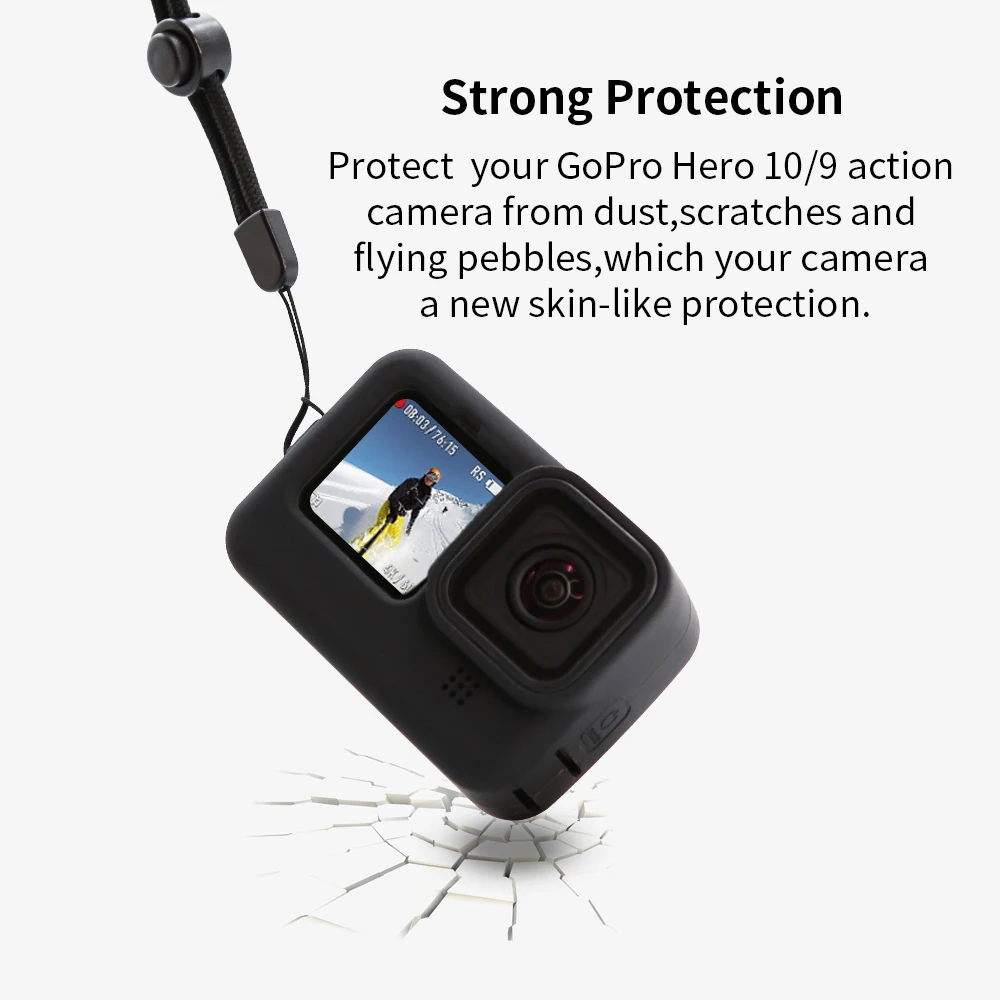 Go pro 9 silikon hülle schutz box objektiv deckel abdeckung rahmens chutz für gopro hero 12 11 10 kamera zubehör