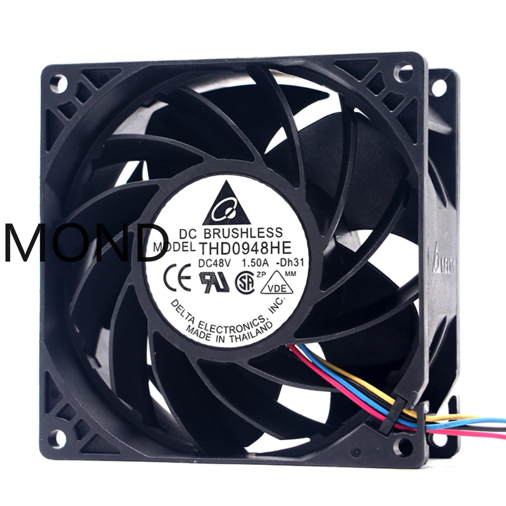 Delta THD0948HE 9038 DC 48V 1.50A 9CM Huawei Server Ventilador de alto fluxo de ar Ventilador violento de servidor