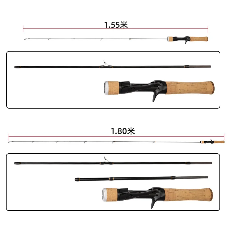 

Multi-Section Mouth Trout Spinning Rod (Fishing Equipment) - Portable, UL, 1.8m, Carbon,Multi-Plugged, EVA Grip, Straight Handle