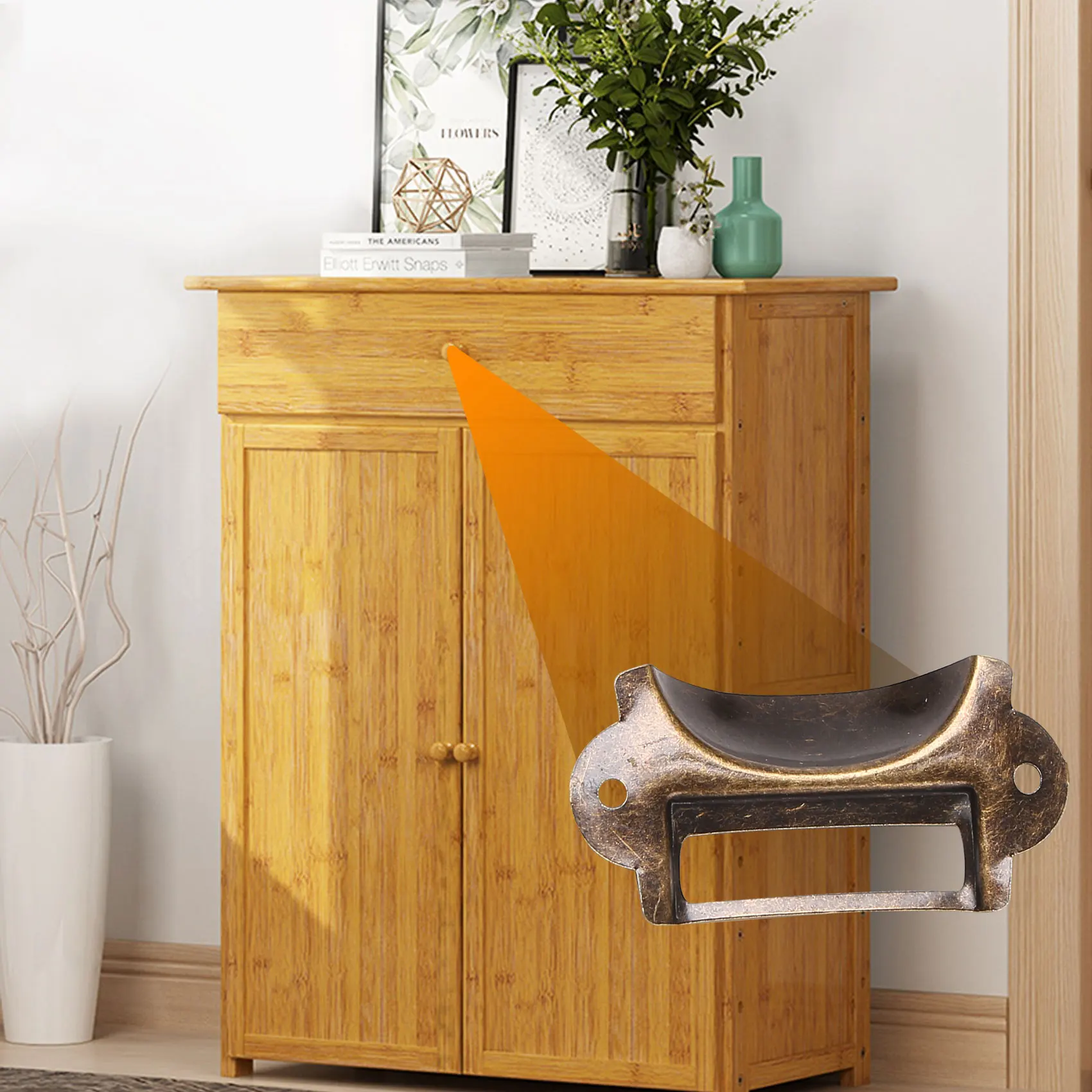 ABZV-20PCS File Nome Carta File Cabinet Maniglie Porta etichette Bronzo antico Etichetta cassetto Pull Cabinet Telaio Maniglia Nome file