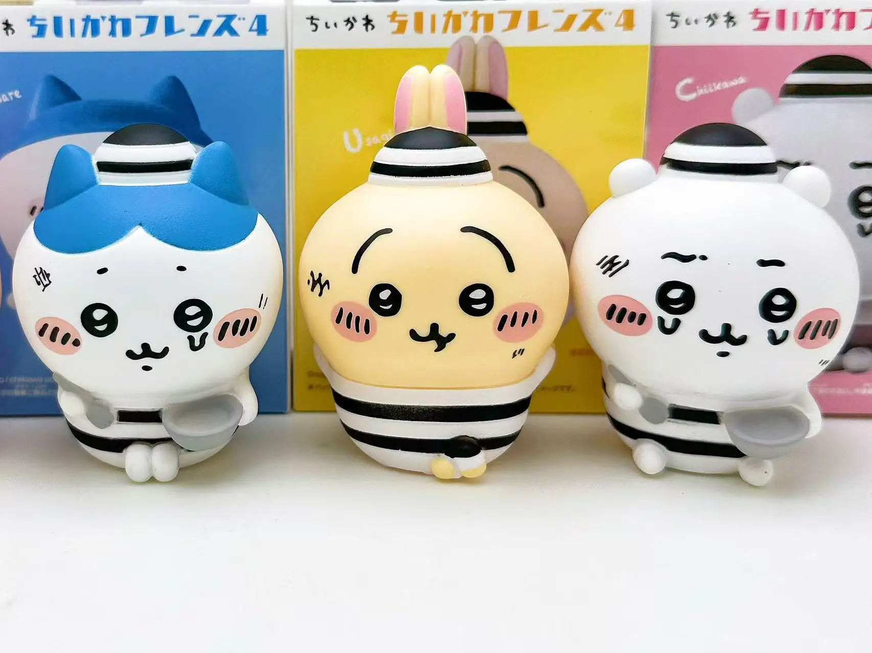 Chiikawa Friends Series 4 Blind Box Figures | Cute Usagi Hachiware Shumai Chiikawa Plush Style Mini Toy Display Collectibles