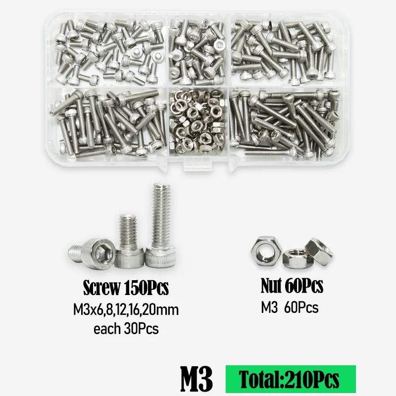 Innen sechs kant schrauben Set m2 m2, 5 m3 m4 m5 m6 m8 2,5 Edelstahl Vollzahn becher kopf Sechs kant Innen sechs kant mutter Maschinen schrauben – Detail 9