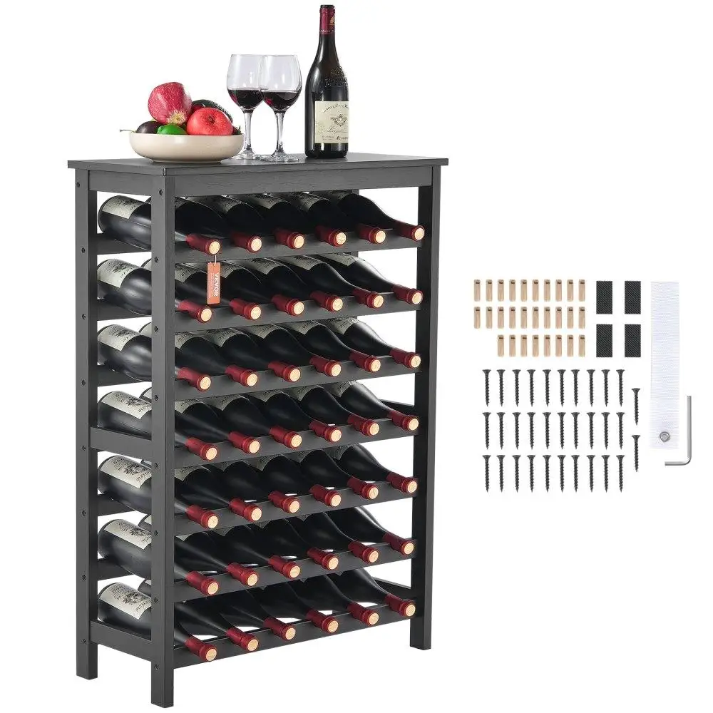 

42Bottle7TierModularWineRackБамбуковыйДеревянныйDisplayShelfTableTop