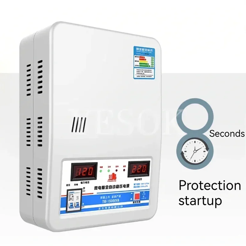 تعزيز 15KVa الجهد استقرار مع جهد الإدخال 130 فولت-260 فولت والإخراج 220 فولت المنزلية التلقائي استقرت أدوات إمدادات الطاقة