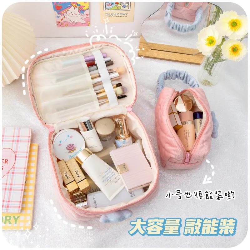 4 colours Make-up bag ins 2023 new high-volume high-capacity women portable toiletries storage box bag Travel bag